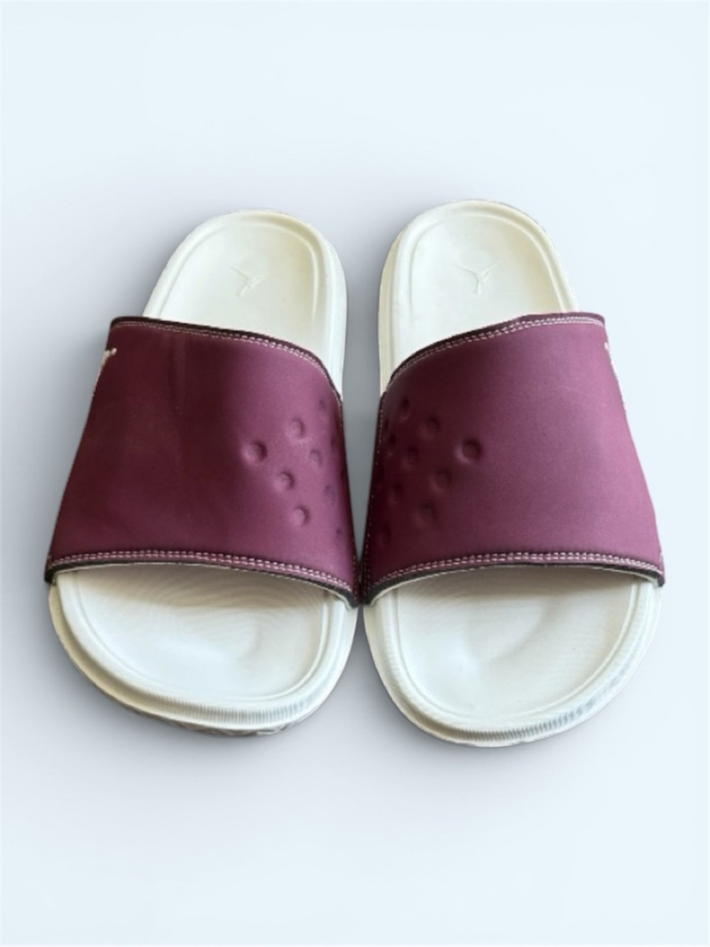 NIKE Jordan Slide Sandals Cherrywood Red-Sail-Black Size 12 Men